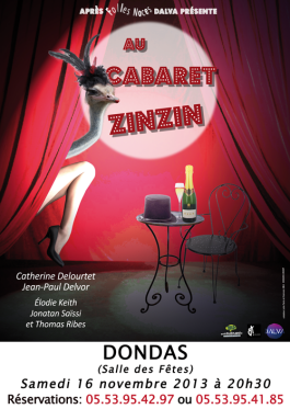 Spectacle "AU CABARET ZINZIN"